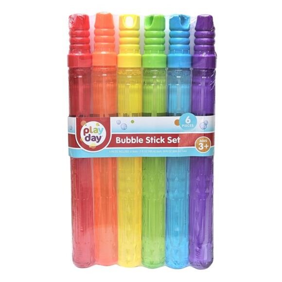 Bubble Maker Stick Toy with 30 Ounce Bubble Solution, 6 Pack, Multicolor - Picture 3 of 5